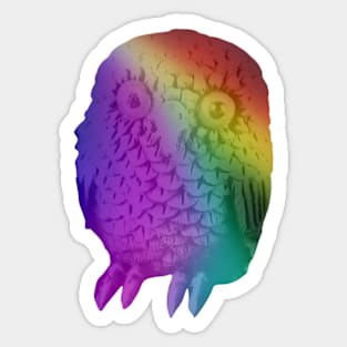 Rainbow owl Sticker